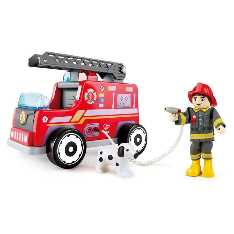 Hape Fire Rescue Team Fire Truck Wood Multicolored 3 pc