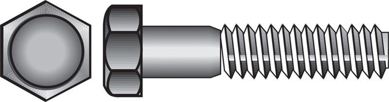 Hillman 1/4 in. D X 1/2 in. L Zinc Plated Steel Hex Bolt 100 pk