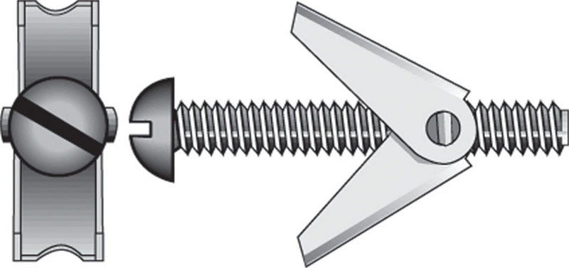 Hillman 1/4 in. D X 4 in. L Round Steel Toggle Bolt 5 pk