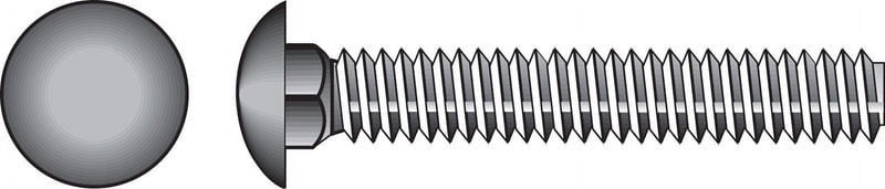 Hillman 1/4 in. X 2 in. L Zinc-Plated Steel Carriage Bolt 100 pk