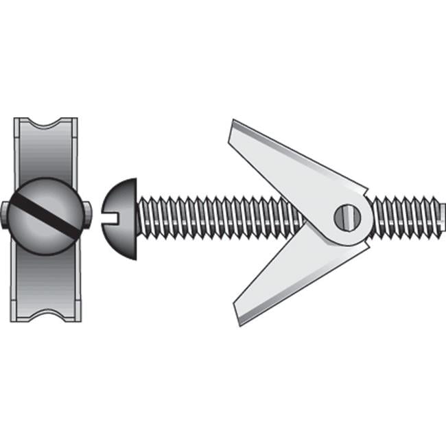 Hillman 1/8 in. D X 3 in. L Round Steel Toggle Bolt 15 pk