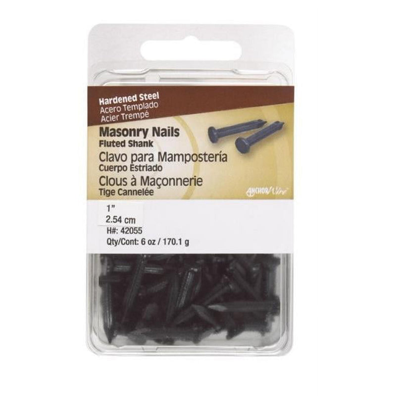 Hillman 1 in. Masonry Steel Nail Flat Head