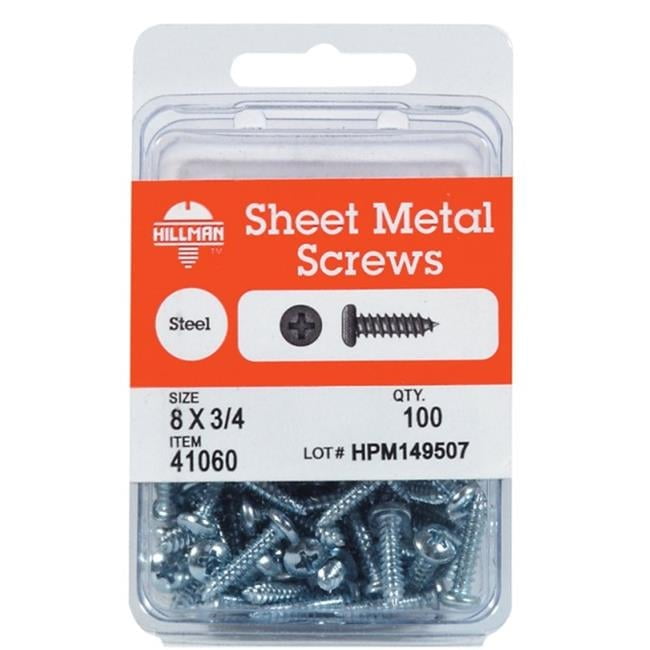 Hillman No. 10 X 1/2 in. L Phillips Pan Head Sheet Metal Screws 100 pk