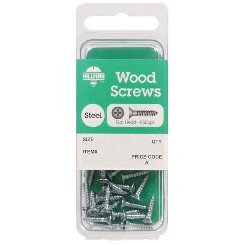 Hillman No. 10 X 2 in. L Phillips Zinc-Plated Wood Screws 6 pk