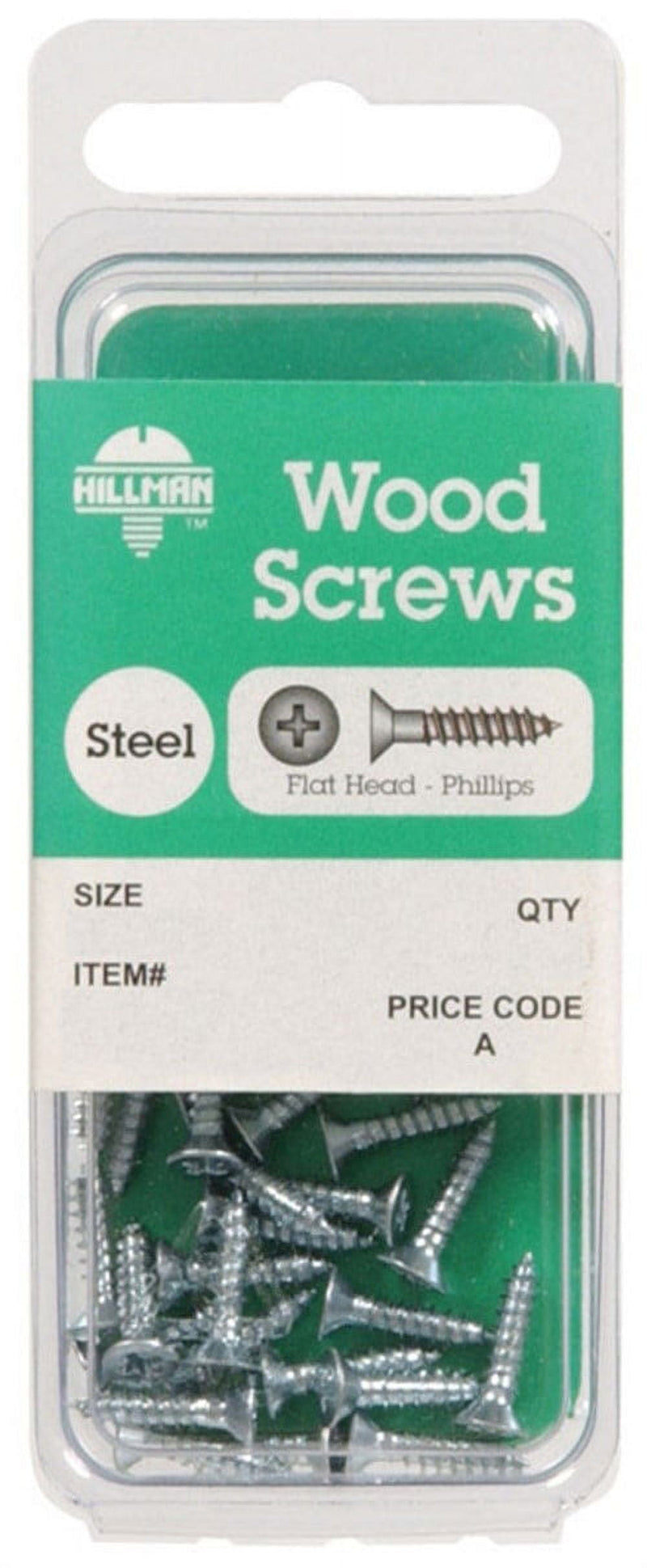 Hillman No. 10 X 1-1/4 in. L Phillips Zinc-Plated Wood Screws 10 pk