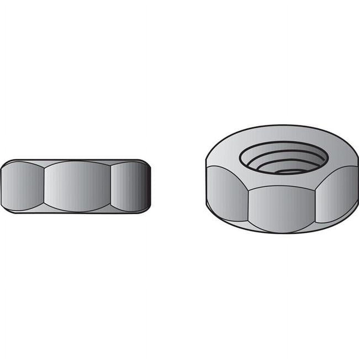 Hillman 1/2 in. Zinc-Plated Steel USS Hex Nut 50 pk