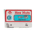 Hillman 1/4 in. Zinc-Plated Steel SAE Hex Nut 100 pk