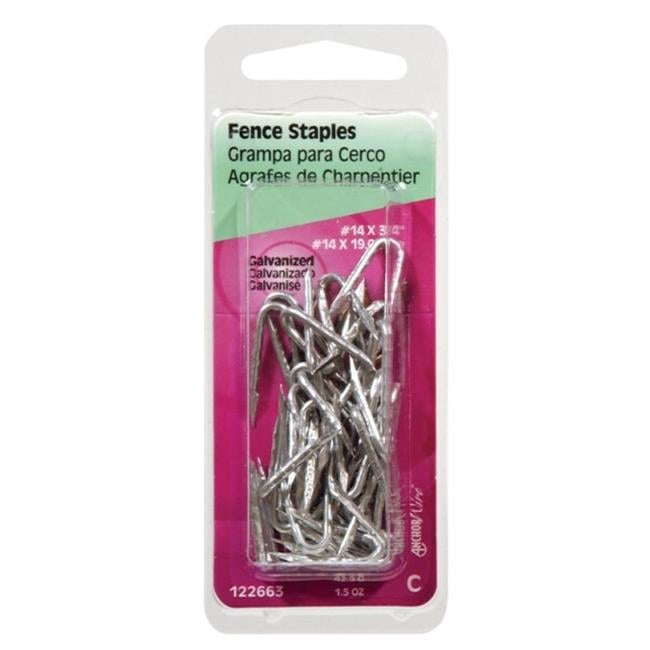 Hillman 3/4 in. W X 3/4 in. L Galvanized Steel Fence Staples 14 Ga. 1.25 oz