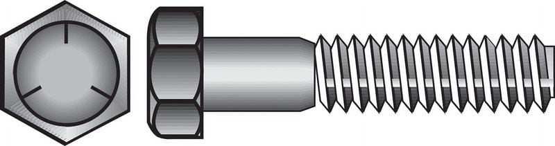 Hillman 3/8 in. D X 1-1/2 in. L Heat Treated Zinc Steel Hex Head Cap Screw 100 pk