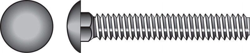 Hillman 3/8 in. X 4 in. L Zinc-Plated Steel Carriage Bolt 50 pk