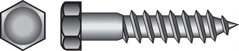 Hillman 3/8 in. X 5-1/2 in. L Hex Zinc-Plated Steel Lag Screw 50 pk