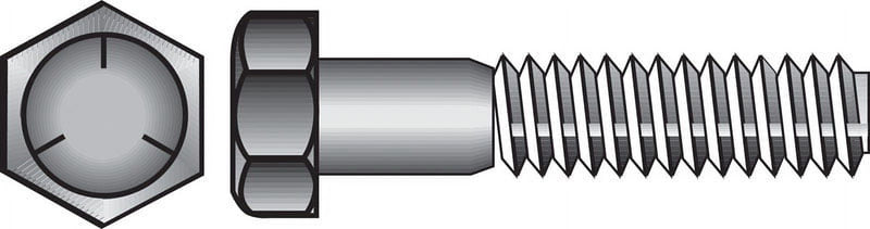 Hillman 3/8 in. D X 1-1/4 in. L Heat Treated Zinc Steel Hex Head Cap Screw 100 pk