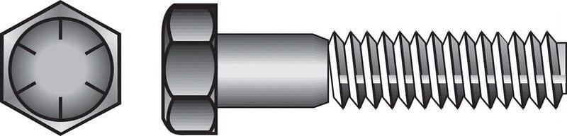 Hillman 3/8 in. D X 3 in. L Heat Treated Steel Hex Head Cap Screw 50 pk