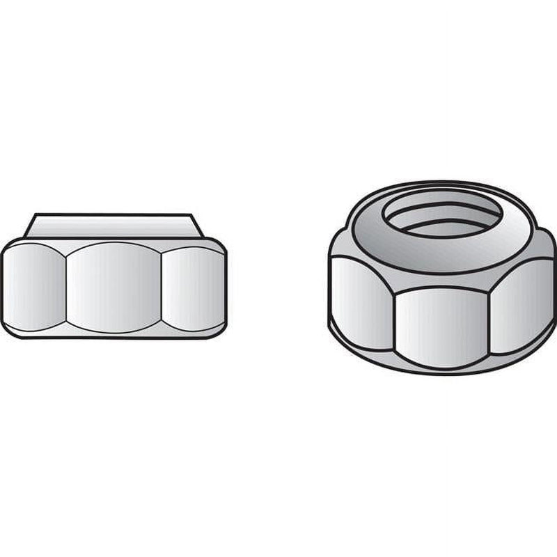 Hillman 3/8 in. Zinc-Plated Steel USS Nylon Lock Nut 100 pk