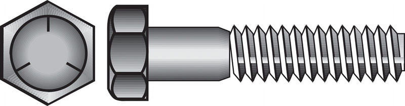 Hillman 5/16 in. D X 3/4 in. L Heat Treated Zinc Steel Hex Head Cap Screw 100 pk