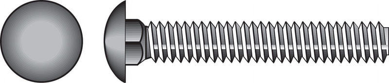 Hillman 5/16 in. X 2 in. L Zinc-Plated Steel Carriage Bolt 100 pk