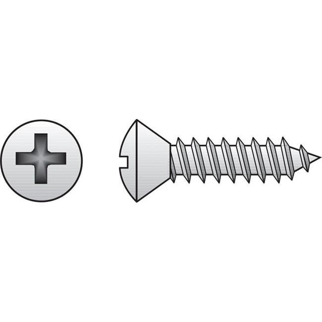 Hillman No. 14 in. X 1-1/4 in. L Phillips Oval Head Sheet Metal Screws 100 pk