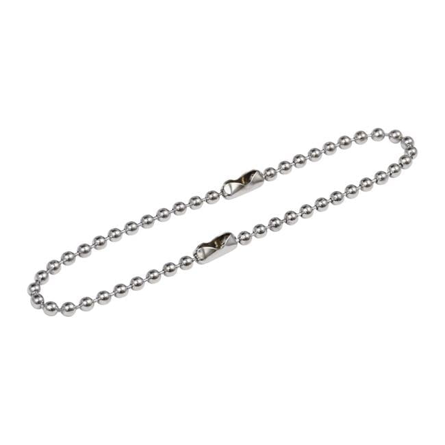 HILLMAN 6 in. D Metal Silver Beaded Ball Chain