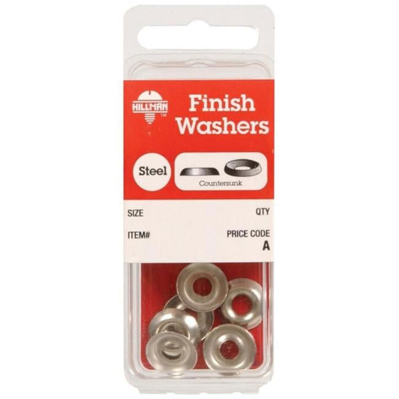 Hillman Nickel-Plated Steel .164 in. Finish Washer 10 pk