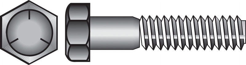 Hillman 7/16 in. D X 2 in. L Heat Treated Zinc Steel Hex Head Cap Screw 50 pk