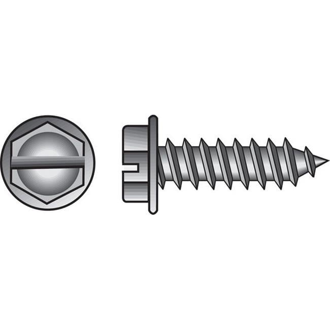 Hillman No. 14 X 1-1/4 in. L Slotted Hex Washer Head Sheet Metal Screws 100 pk