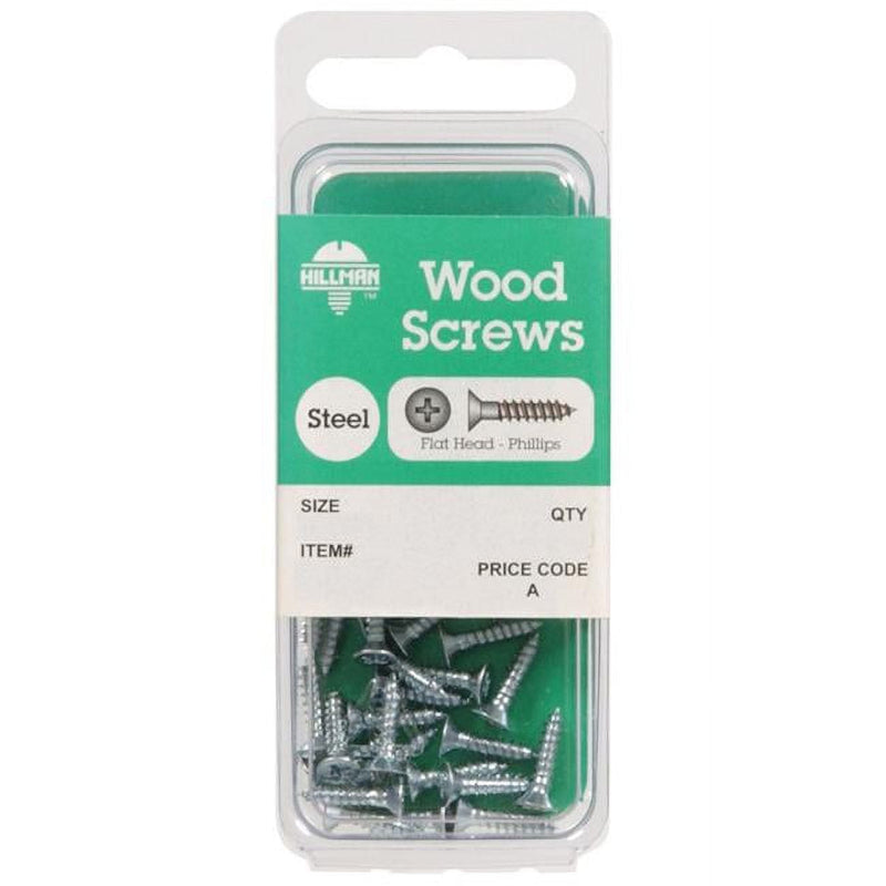 Hillman No. 8 X 2-1/2 in. L Phillips Zinc-Plated Wood Screws 8 pk