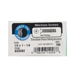Hillman No. 1/4-20 X 1-1/4 in. L Phillips Flat Head Stainless Steel Machine Screws 100 pk