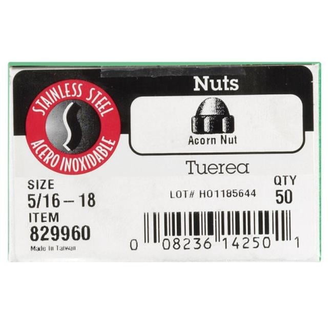 Hillman 5/16 in. Stainless Steel SAE Acorn Nut 50 pk