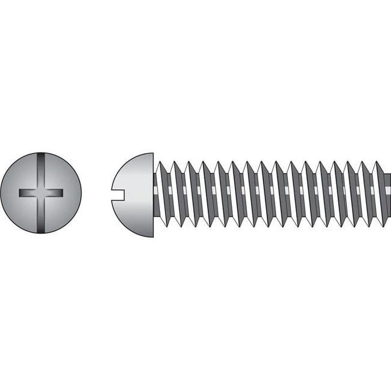 Hillman No. 10-24 X 1/2 in. L Combination Round Head Zinc-Plated Steel Machine Screws 100 pk