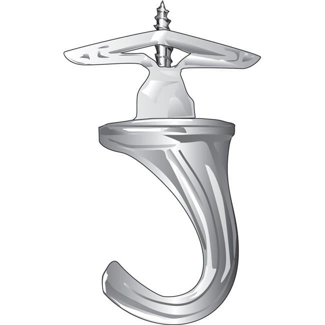 Hillman White Ceramic/Zinc Large Versa Hook 75 lb. cap. 1 pk