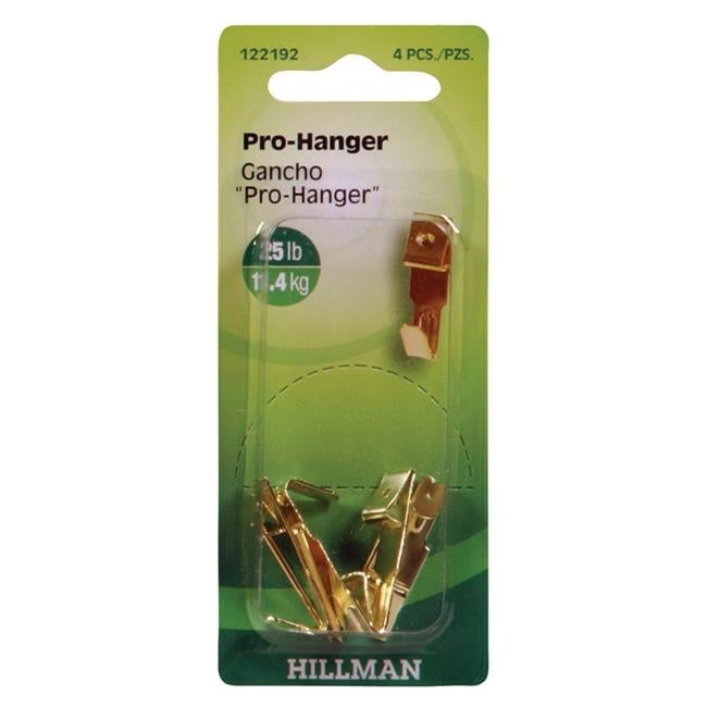 Hillman AnchorWire Brass-Plated Gold Professional Picture Hanger 25 lb 4 pk