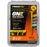 HILLMAN POWERPRO ONE No. 10 X 3 in. L Star Wafer Head Multi-Material Screw 1 lb 61 pk