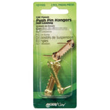 Hillman AnchorWire Gilt Push Pin Picture Hanger 1 lb 2 pk