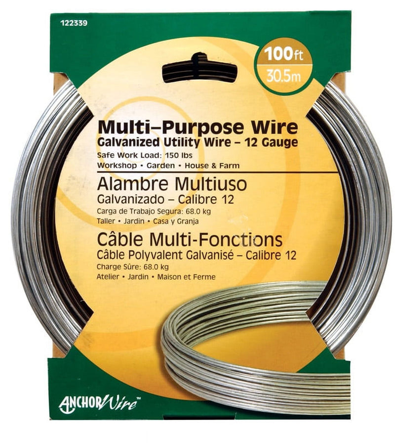 Hillman 0.101 - 0.106 in. D X 100 ft. L Galvanized Steel 12 Ga. Wire