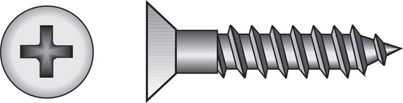 Hillman No. 4 X 1 in. L Phillips Zinc-Plated Wood Screws 100 pk