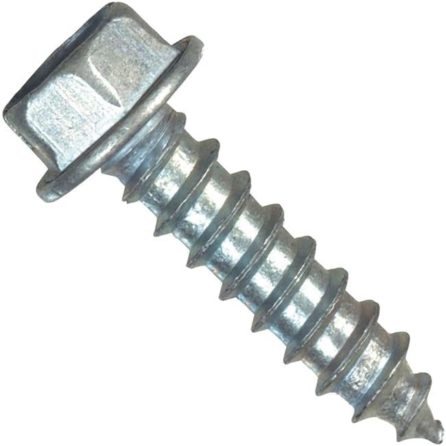 Hillman No. 8 X 1-1/2 in. L Slotted Hex Washer Head Sheet Metal Screws 100 pk