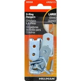 Hillman Silver Large D-Ring Hanger 15 lb 4 pk