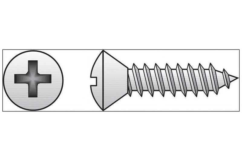 Hillman No. 14 in. X 1 in. L Phillips Oval Head Sheet Metal Screws 100 pk