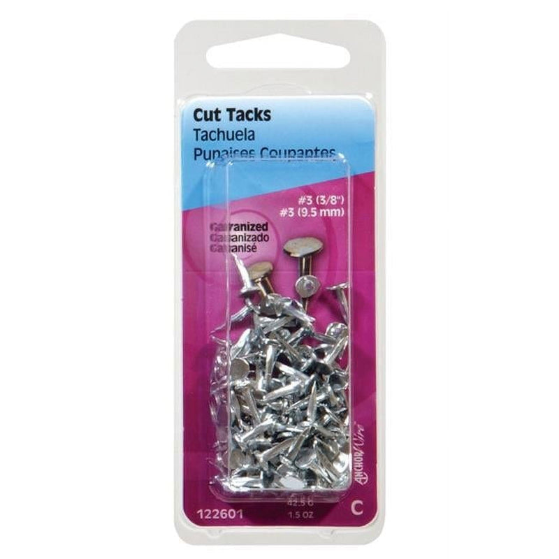 Hillman No. 4 X 7/16 in. L Galvanized Silver Steel Cut Tacks 1.75 pk