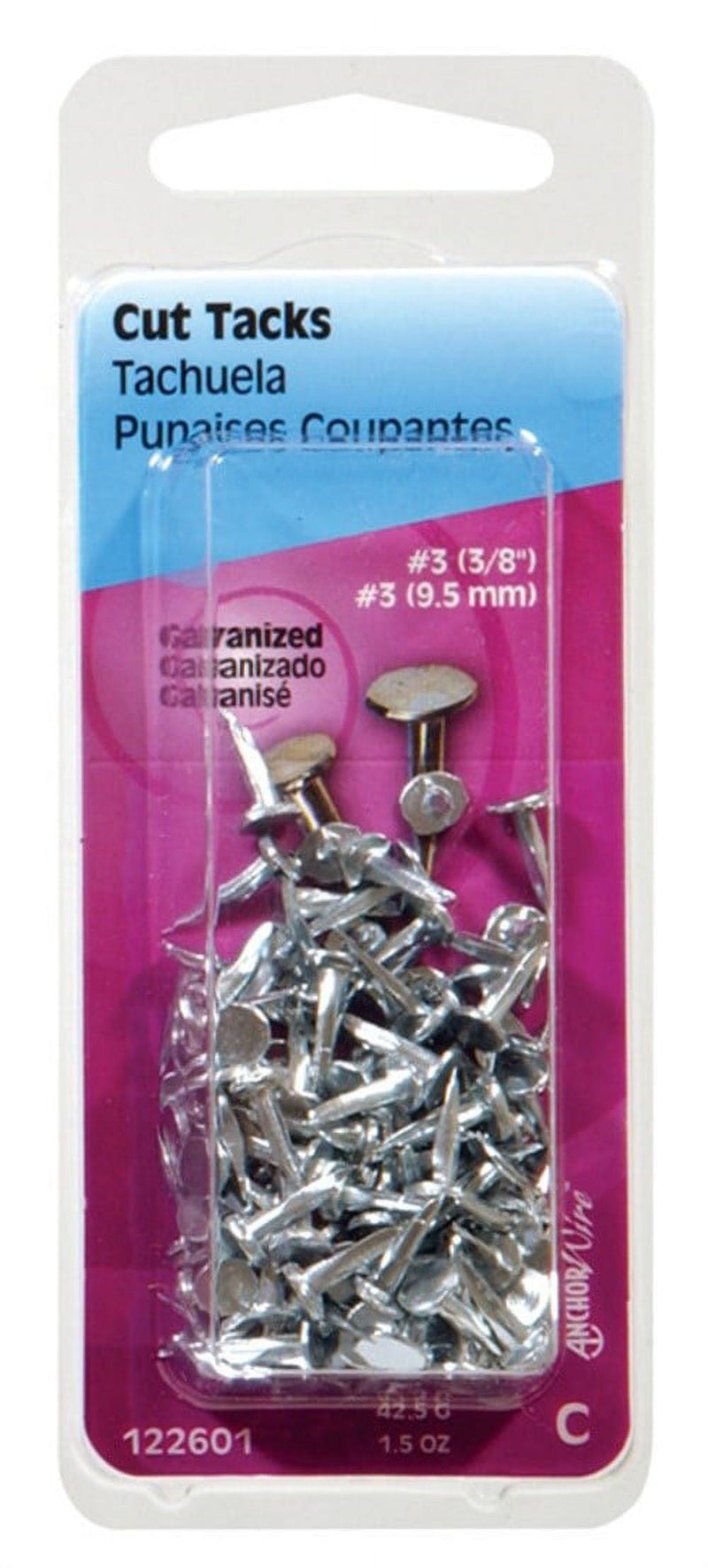 Hillman No. 6 X 1/2 in. L Galvanized Silver Steel Cut Tacks 1 pk