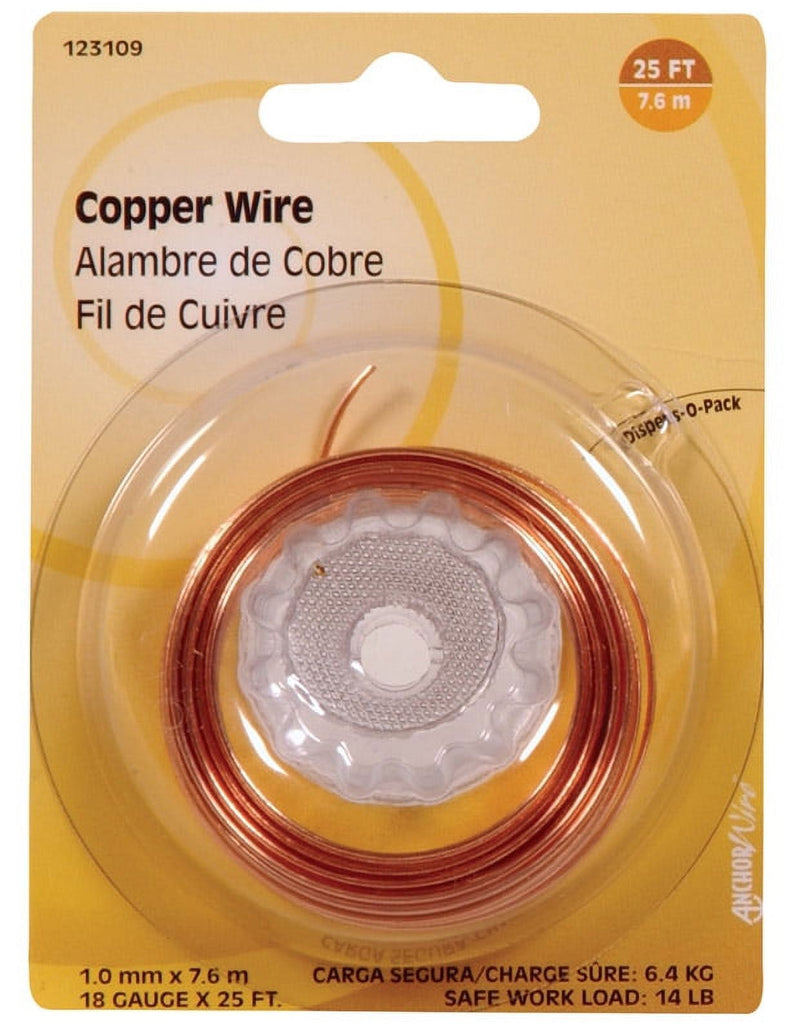 Hillman 25 ft. L Copper 18 Ga. Wire