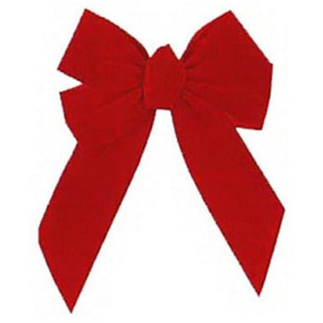 Holiday Trims Red 5 Loop Christmas Bow 10 in.