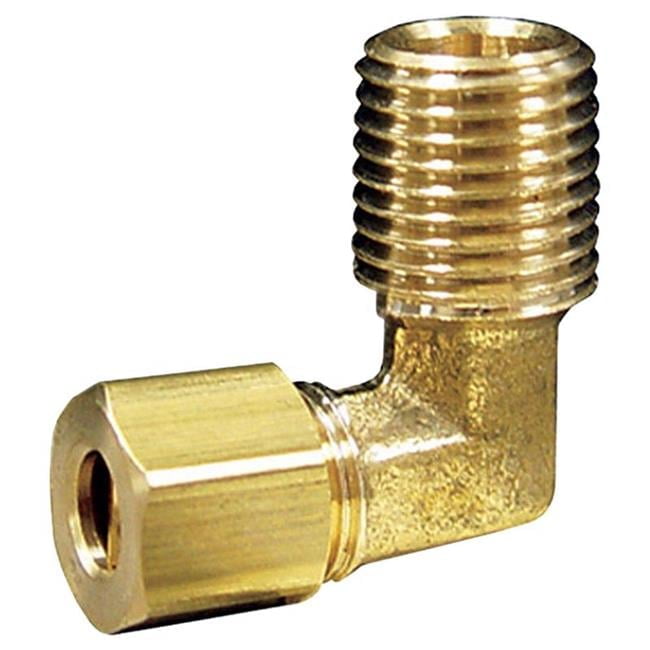 5/16 in. Compression X 1/8 in. D MPT Brass 90 Degree Street Elbow