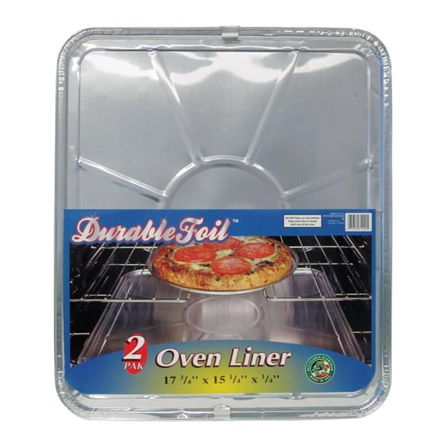 Home Plus Durable Foil 15-1/4 in. W X 17-3/4 in. L Oven Liner Silver 2 pk