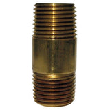 3/8 in. MPT X 3/8 in. D MPT Red Brass Nipple 5 in. L