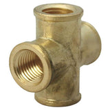1/4 in. FPT X 1/4 in. D FPT Brass Cross