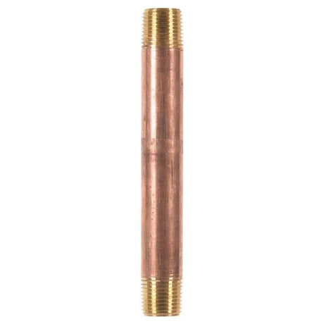 1/2 in. MPT X 1/2 in. D MPT Red Brass Nipple 6 in. L