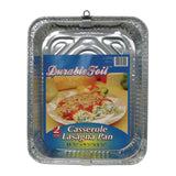 Home Plus Durable Foil 9-1/4 in. W X 11-3/4 in. L Casserole Lasagna Pan Silver 2 pc