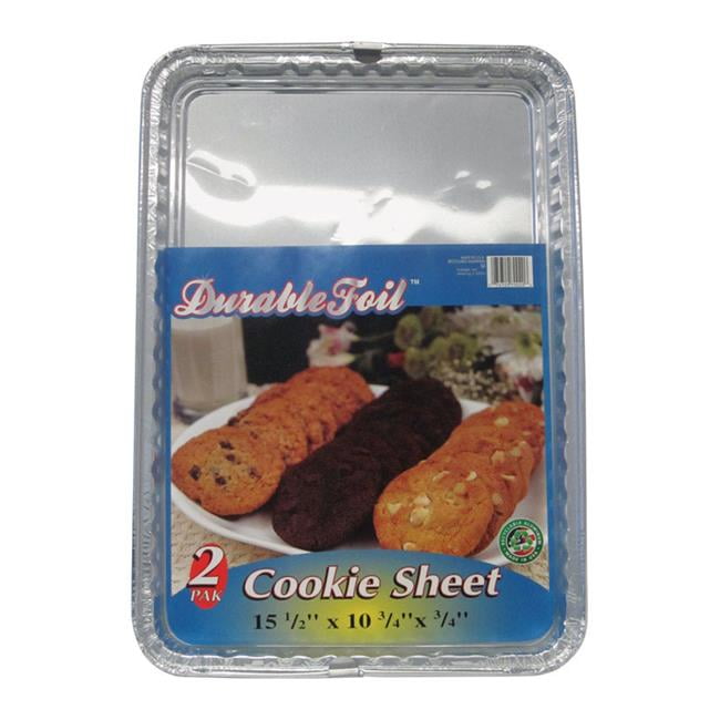 Home Plus Durable Foil 10-3/4 in. W X 15-1/2 in. L Cookie Sheet Silver 2 pk