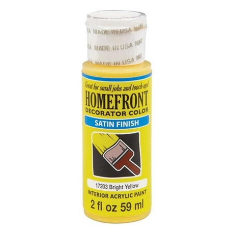 Homefront Decorator Color Satin Bright Yellow Hobby Paint 2 oz